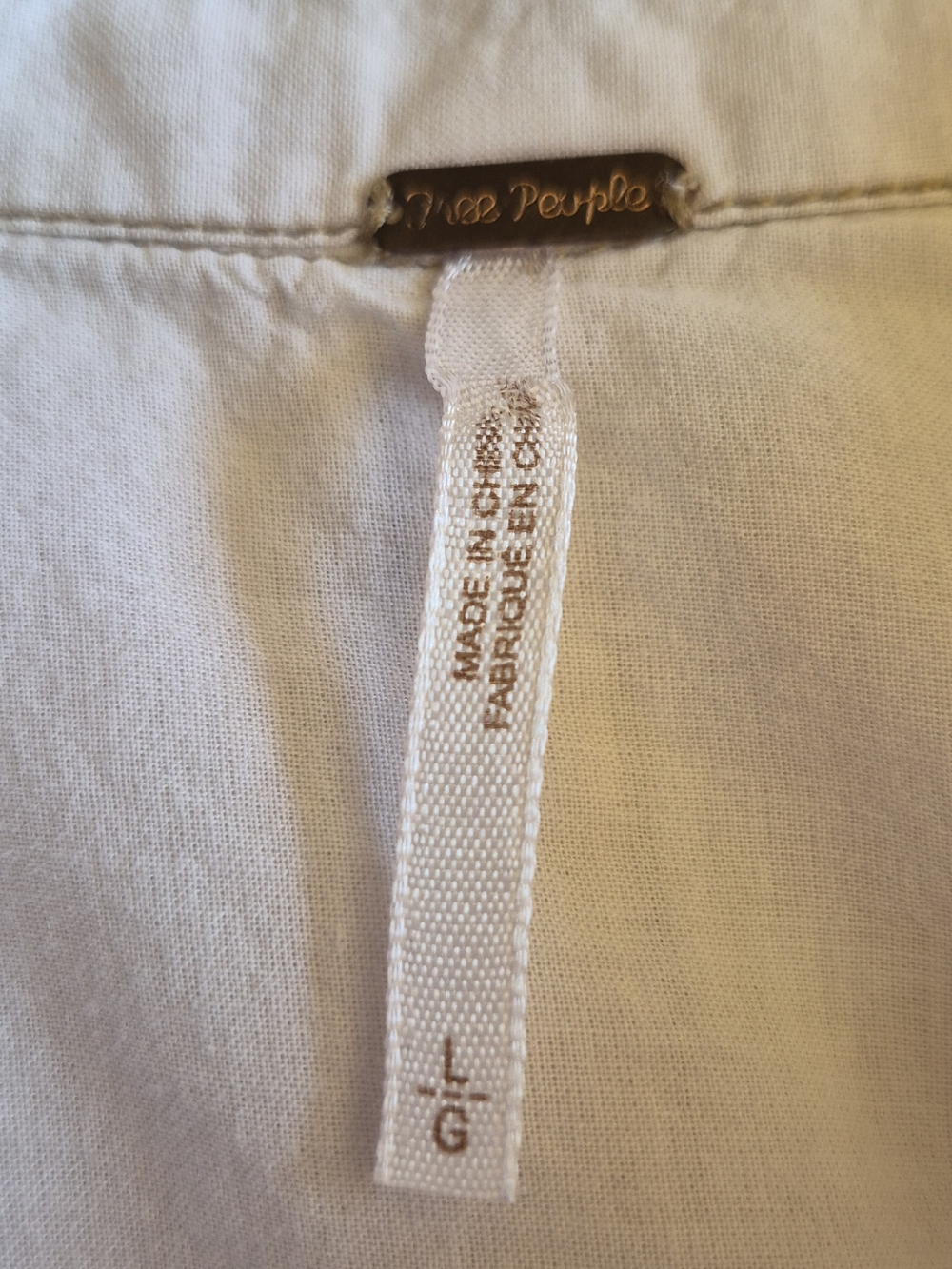 Free People Cream Button Up Top - Picture 7 of 11